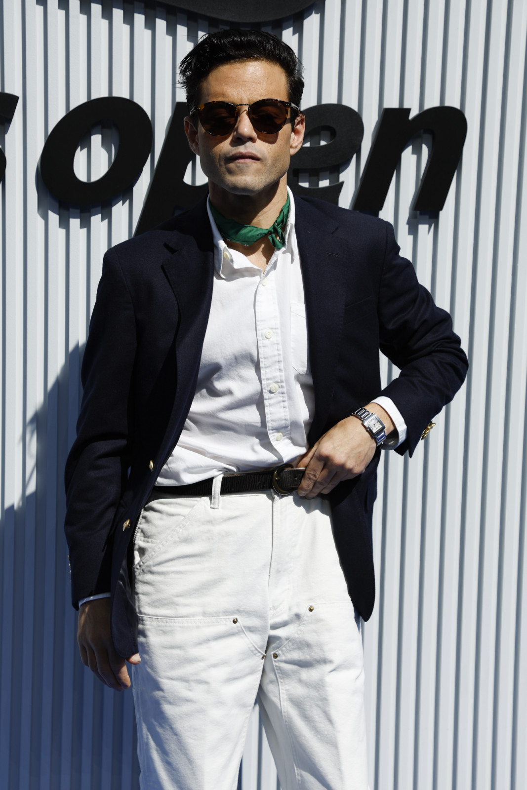 NEW YORK, NEW YORK - SEPTEMBER 5: Rami Malek attends the men's semifinals during day thirteen of the 2025 US Open Tennis Championships at USTA Billie Jean King National Tennis Center on September 5, 2025 in Flushing Meadows, Queens, New York City. (Photo by Jean Catuffe/GC Images)