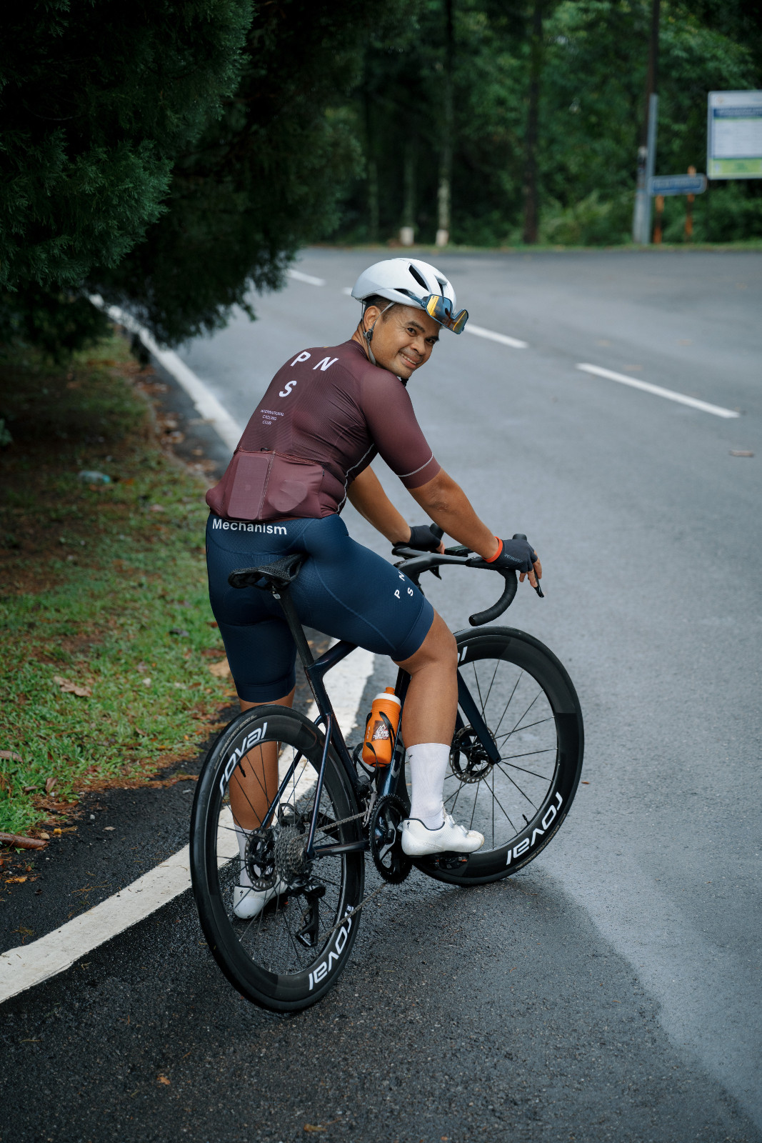 Izmir Karim during the cycling session at Tatler Adrenaline 2025