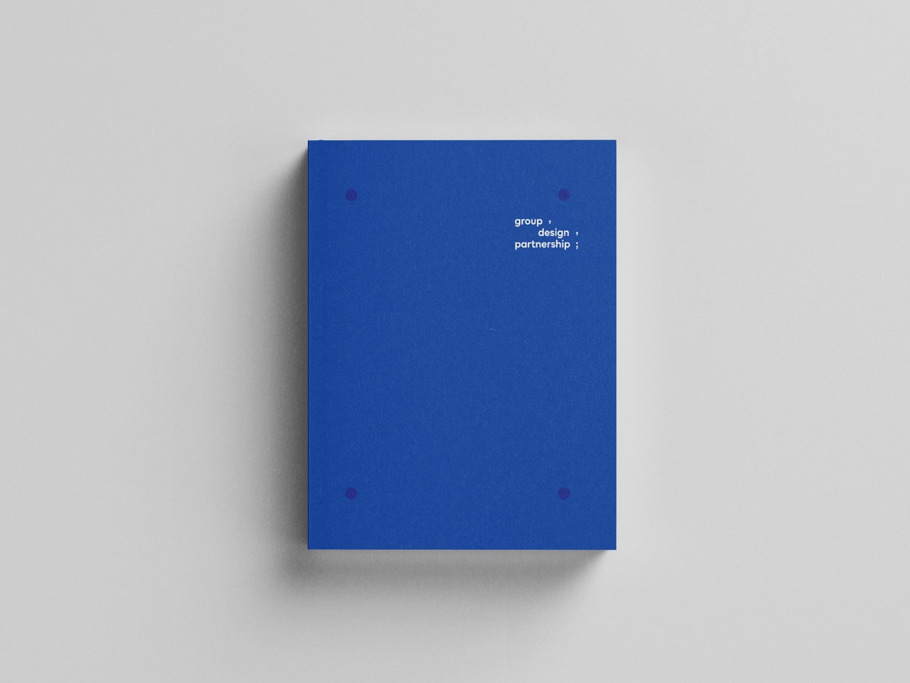 The cover of GDP Architects’ inaugural publication, “group, design, partnership,” features the firm’s signature blue branding, marking their first comprehensive documentation of three and a half decades of architectural practice in Malaysia