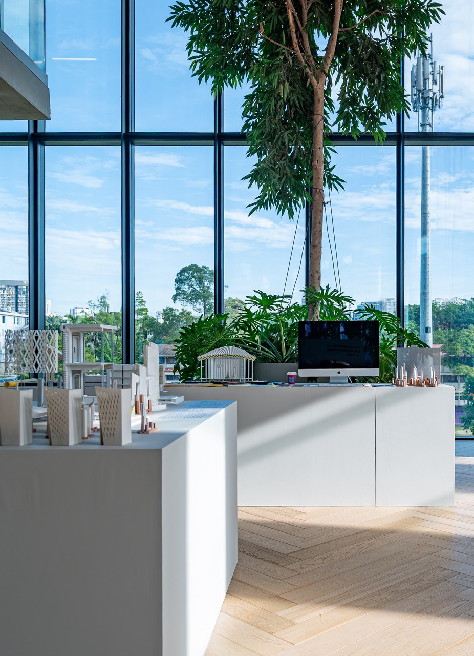 GDP Campus integrates natural elements throughout its workspace design, with floor-to-ceiling windows and indoor vegetation creating the collaborative environment that embodies the firm's design philosophy of bringing together people and nature