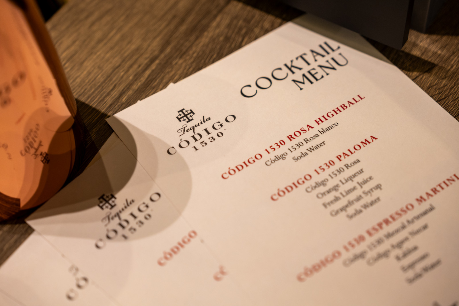 Menu koktail khusus dari Código 1530