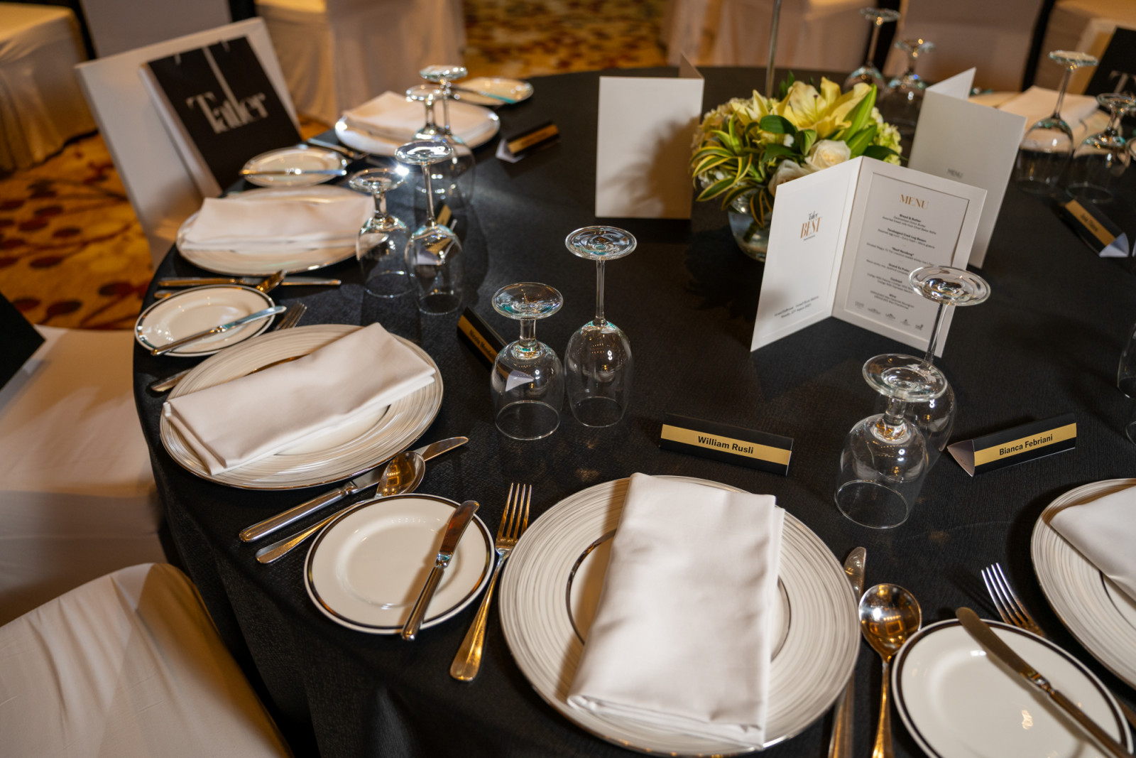 Table setting yang cantik dari Grand Hyatt Jakarta