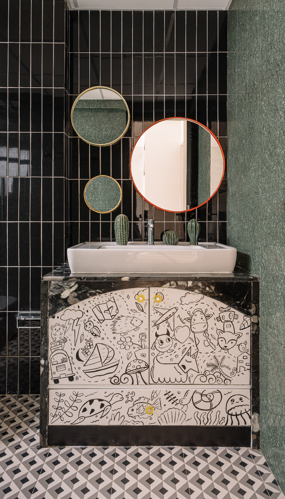 The kids' room in a Chennai, India home designed by Chestnut Storeys