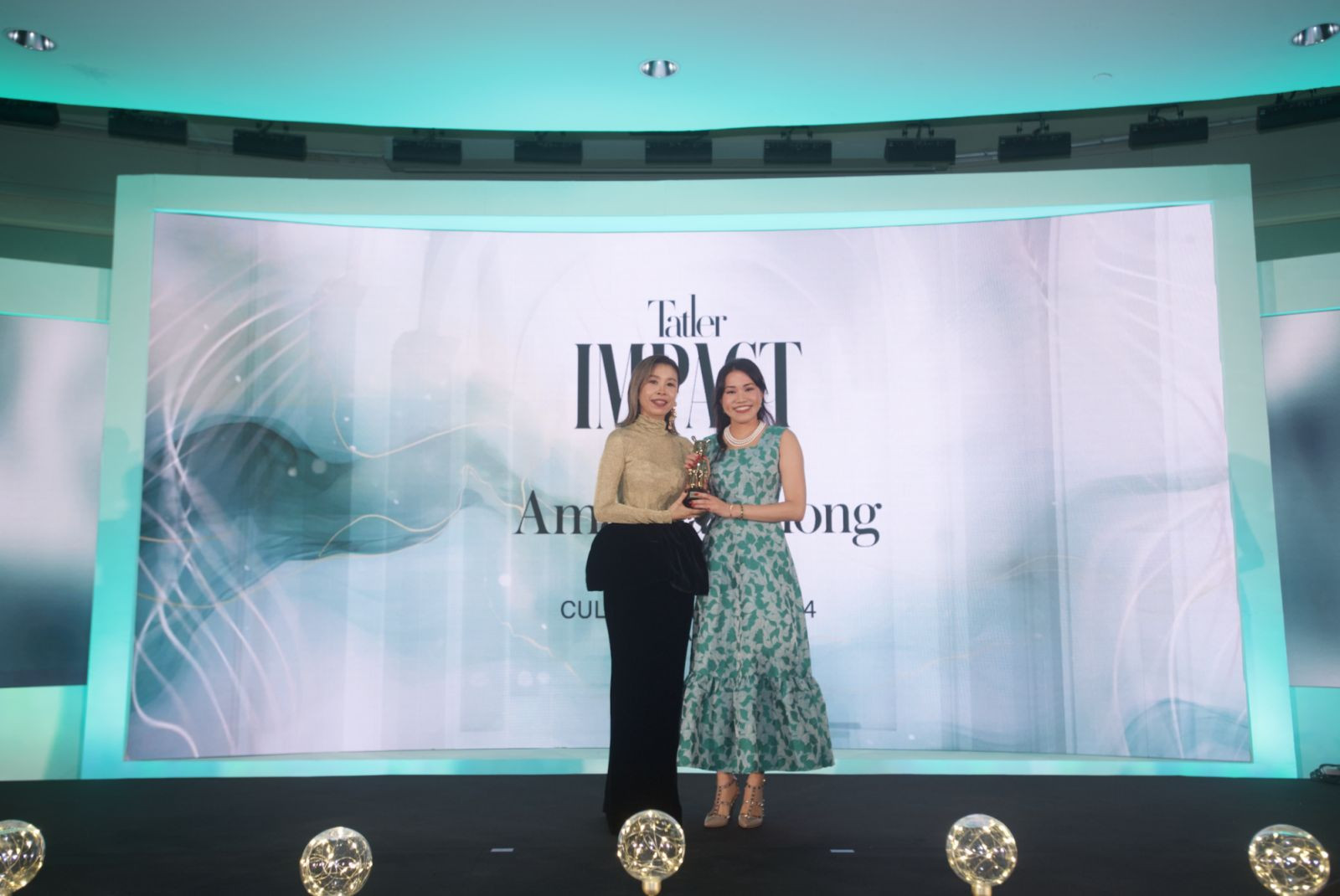 Amanda Chong, Culture Award 2024, Singapore, presented by Stephanie Tay, managing director, Tatler Singapore