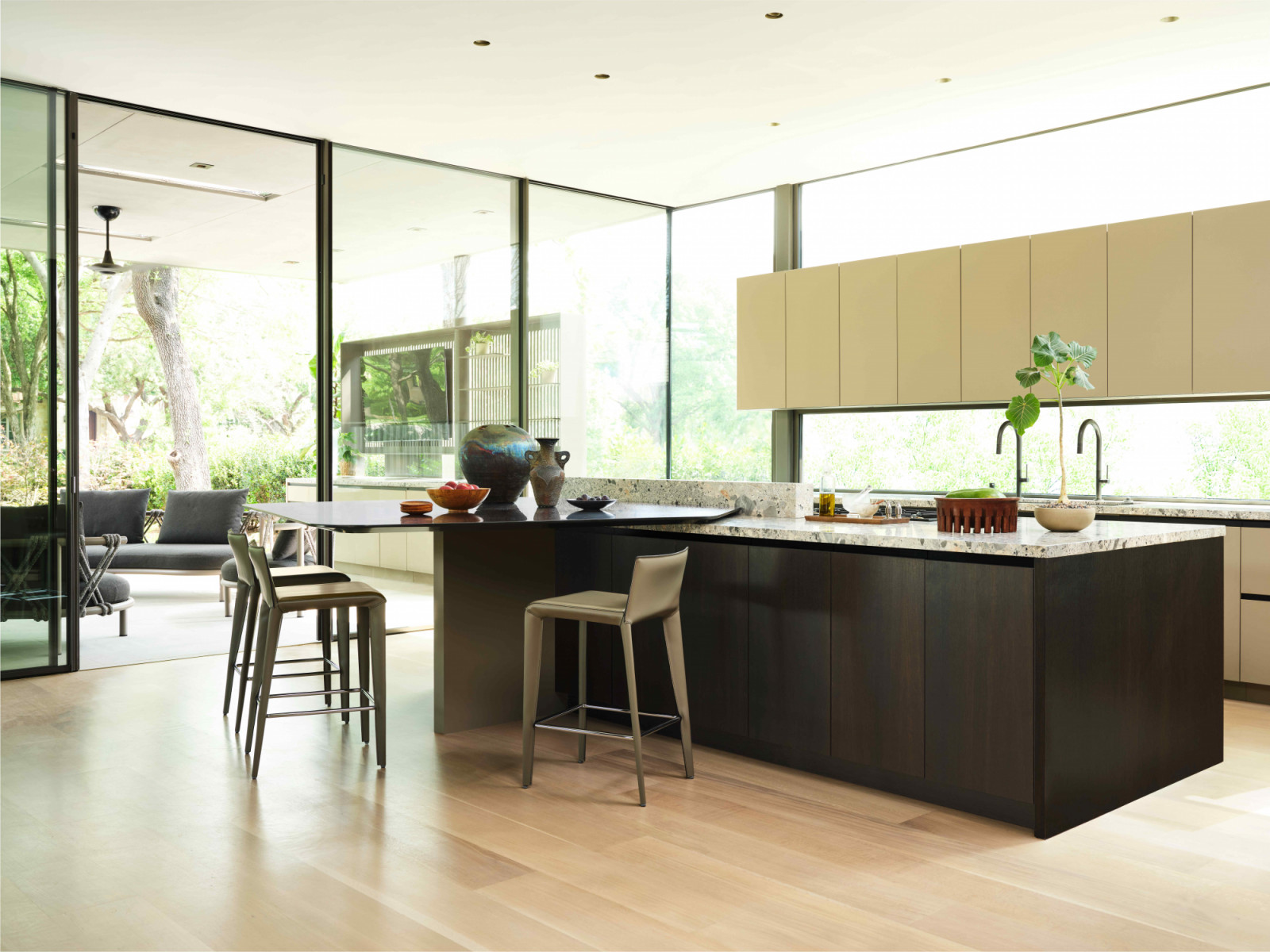 Ample light in the kitchen through the adjacent outdoor living area