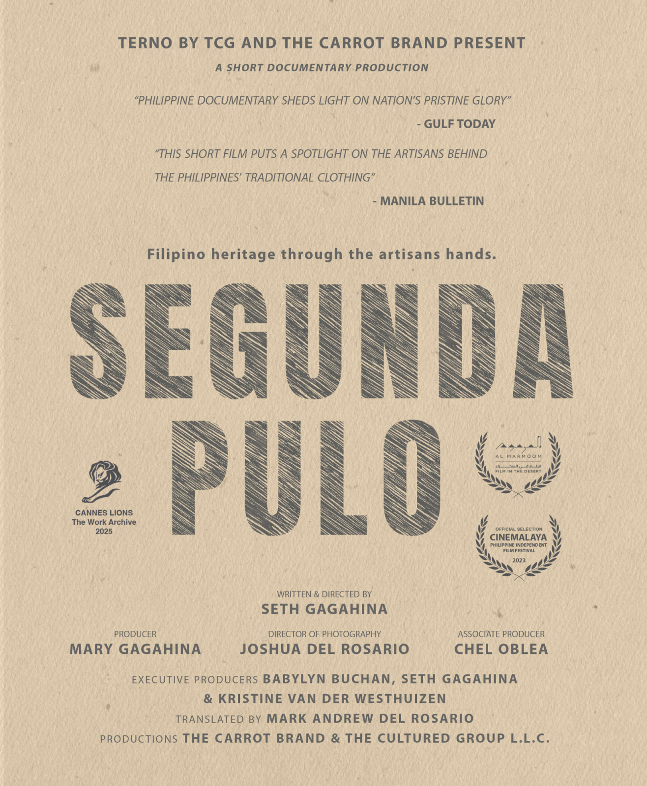 ‘Segunda Pulo’ official poster (Photo: courtesy of the Carrot Brand)