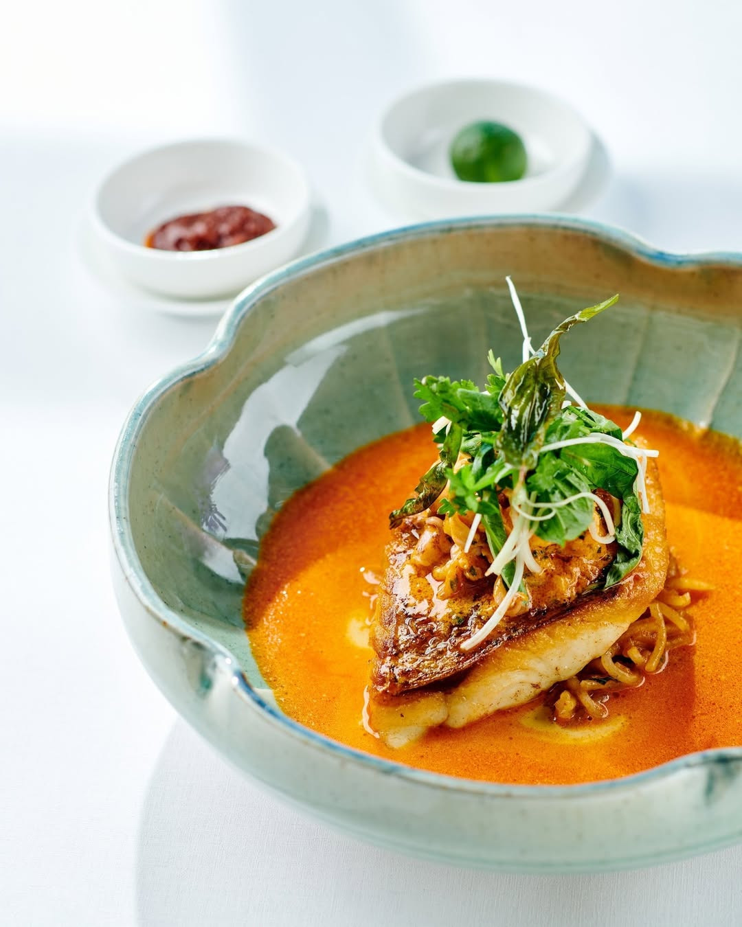 Sea bream laksa at Spago Dining Room (Photo: Instagram)