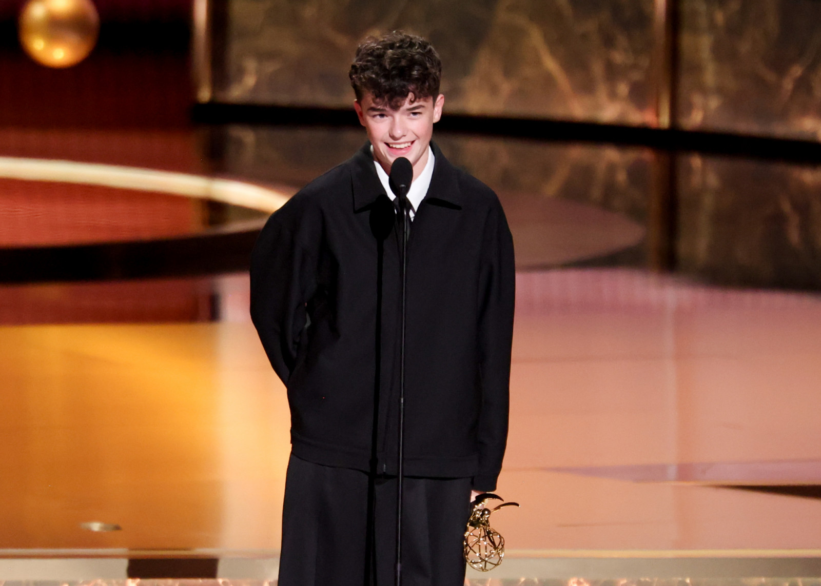 Owen Cooper at the 77th Primetime Emmy Awards held at the Peacock Theater on September 14, 2025 in Los Angeles, California. (Photo by Christopher Polk/Variety via Getty Images)