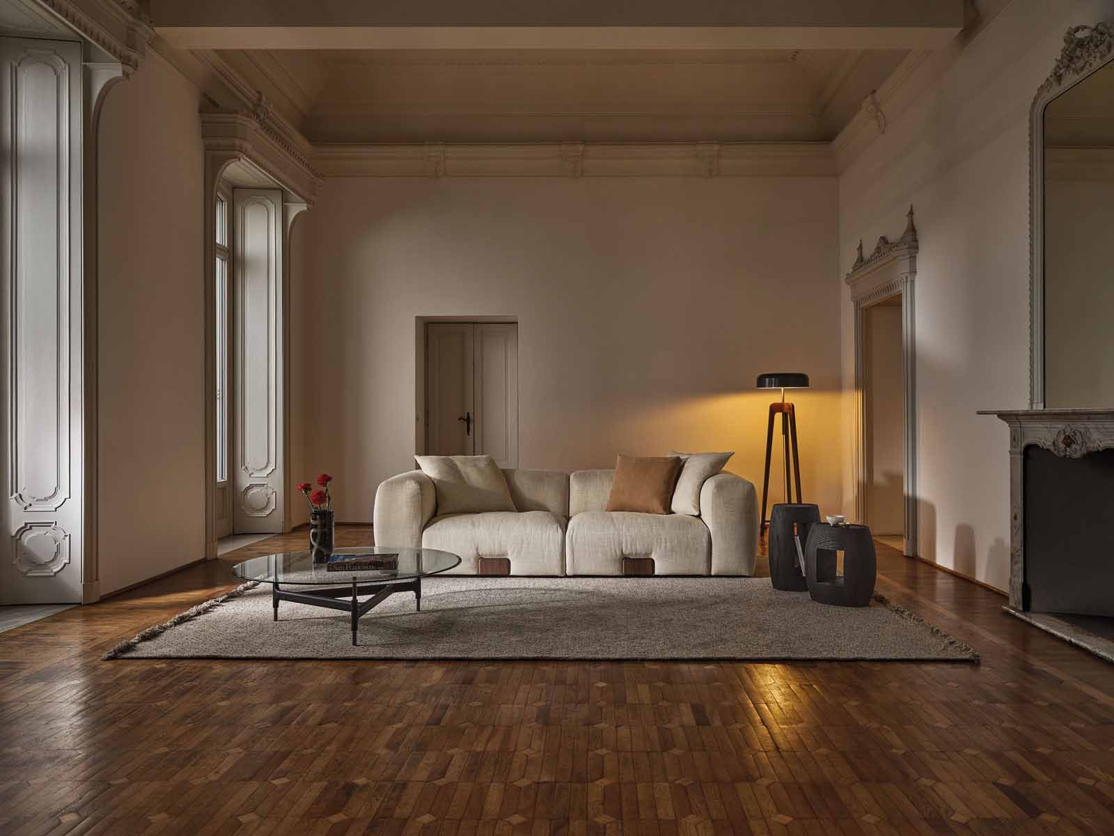 Porada’s Koji sofa by Giuseppe Viganò showcased at Salone del Mobile.Milano 2025