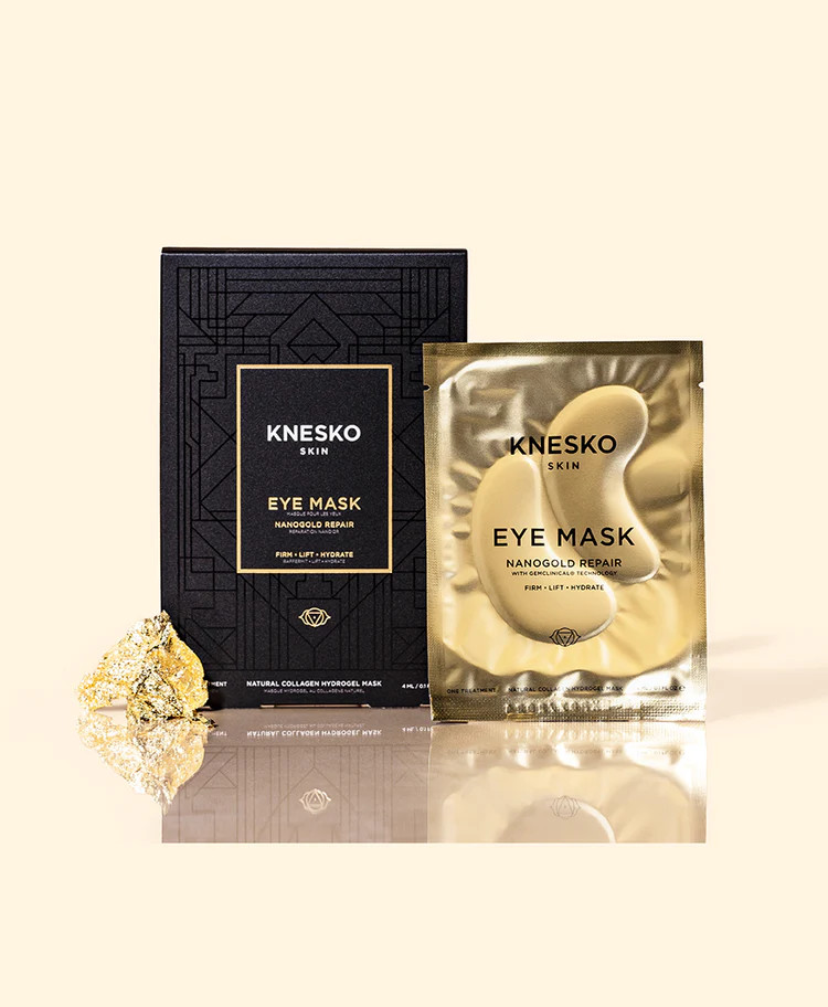 The Knesko Skin Gold Repair Eye Mask targets puffiness and dark circles. (Photo: Knesko Skin)