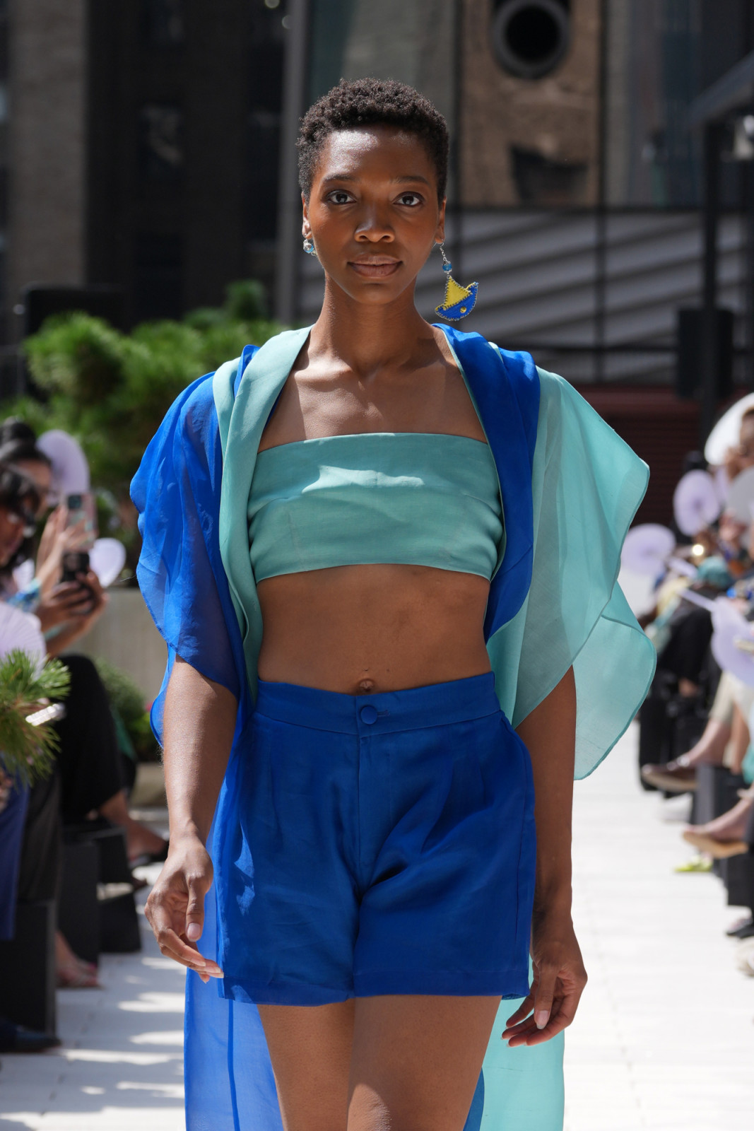 NEW YORK, NEW YORK - SEPTEMBER 14: A model walks the runway for LA PHAM during the Flying Solo NYFW Fashion Show on September 14, 2025 in New York City (photo by Ilya S. Savenok/Getty Images for Flying Solo)