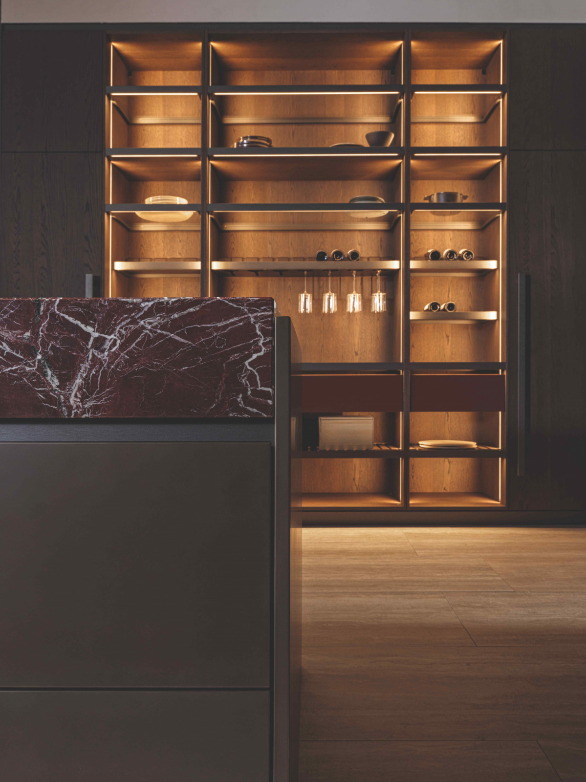 Worktops can be specified in varying thickness adapting to varied lifestyles