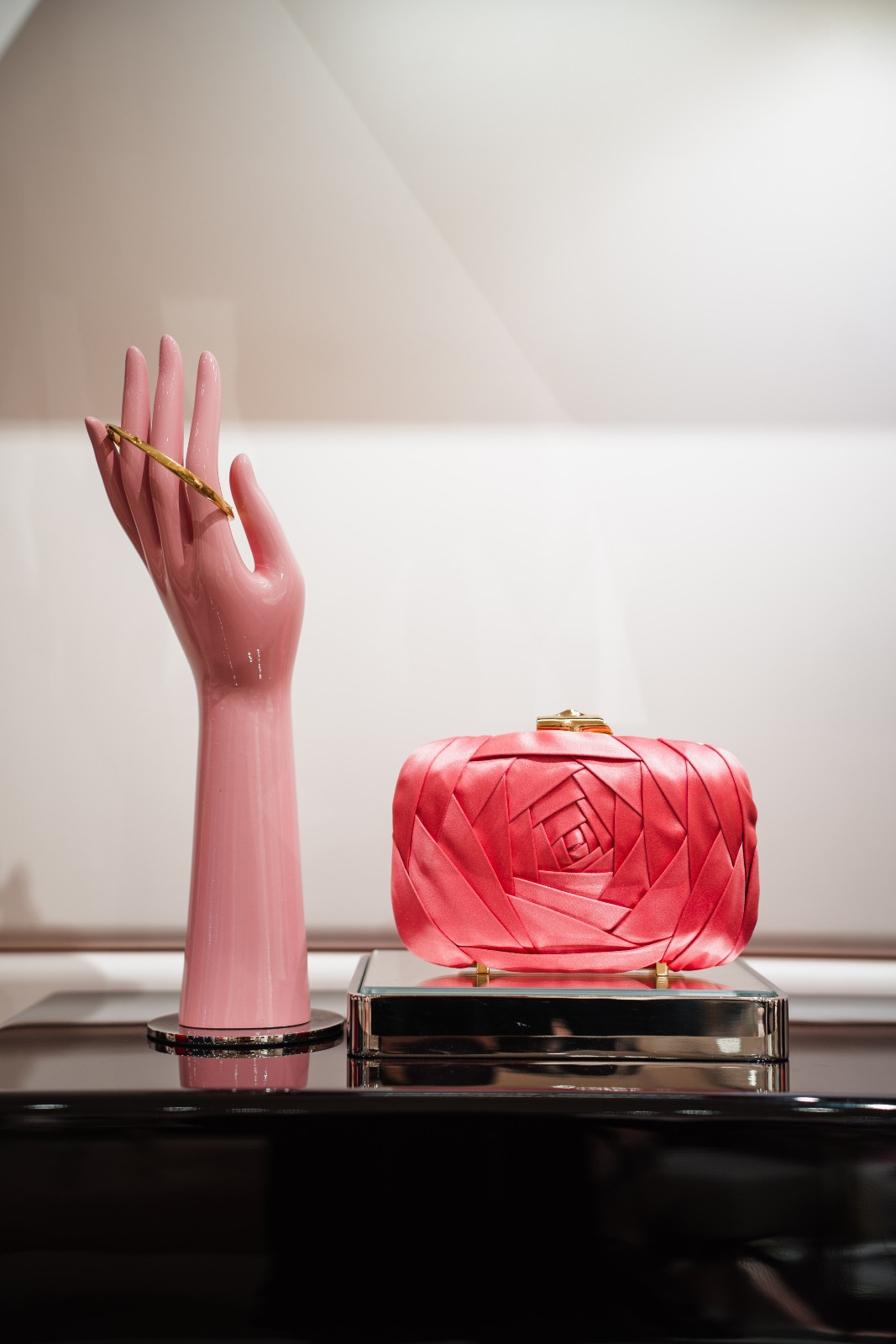 Rose Vivier clutch in satin