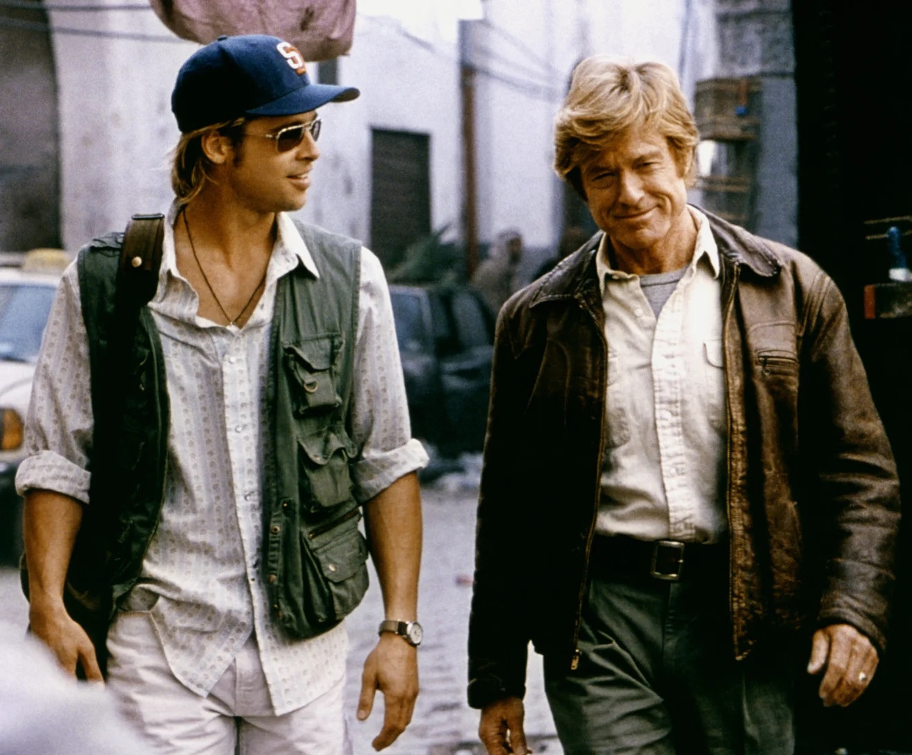 Robert Redford and Brad Pitt in the 2001 film ‘Spy Game’ (photo: Universal Pictures/Sunset Boulevard/Corbis/Getty Images)