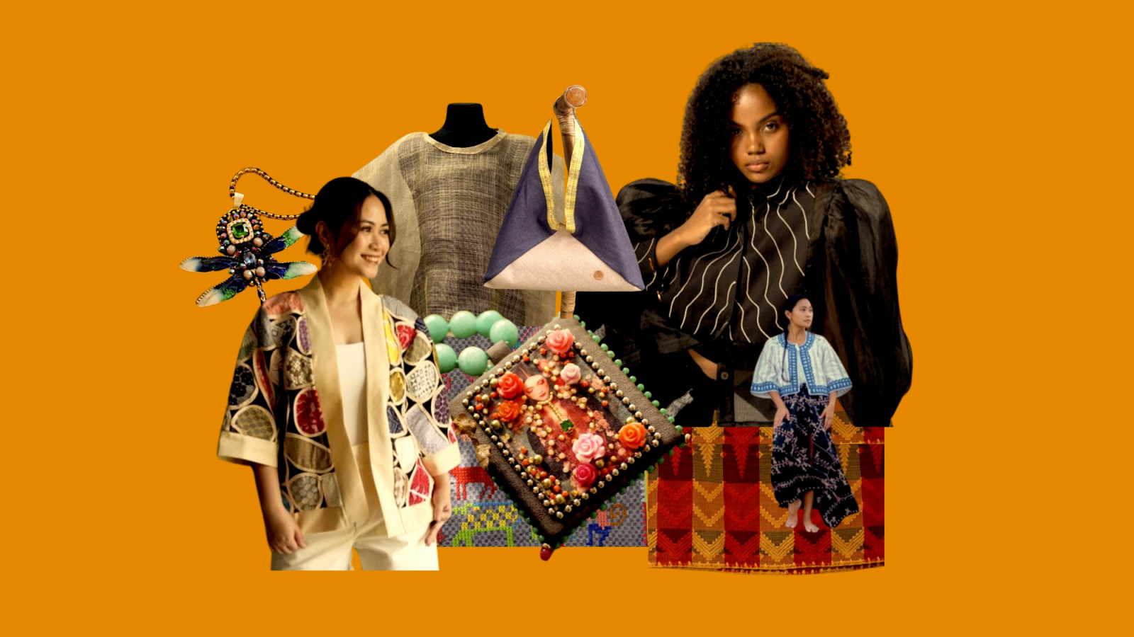 Some of the brands and products to look forward to at the 15th Likhang Habi Market Fair in Makati (Photo: stylised by Angela Nicole Guiral)
