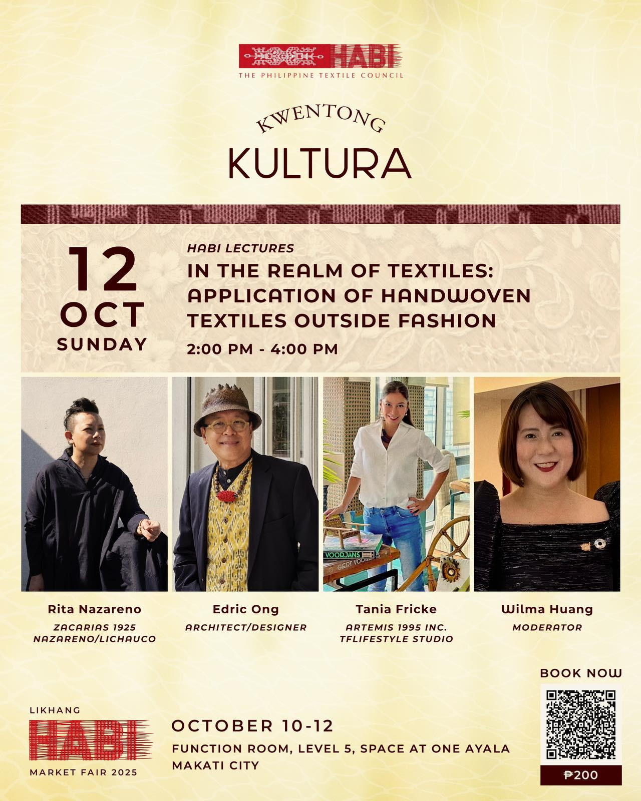 ‘Kwentong Kultura: The HABI Lectures’ Day 3 speakers (Photo: courtesy of HABI: The Philippine Textile Council)