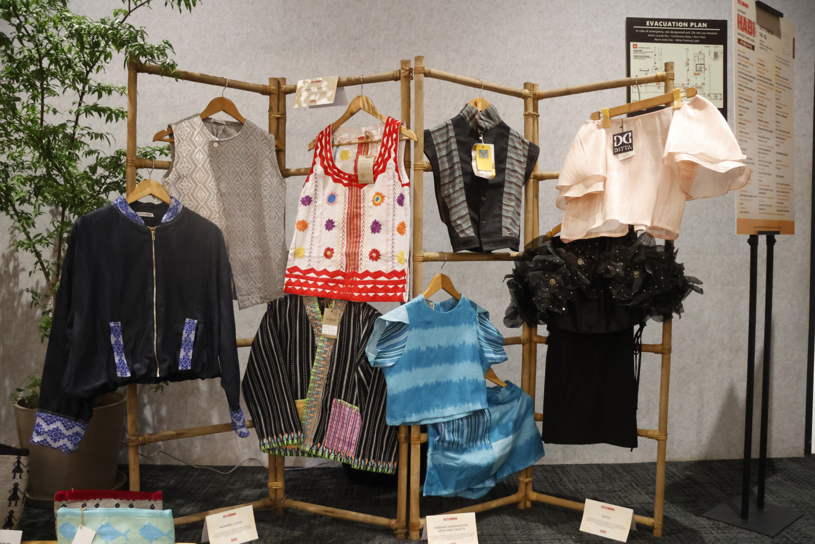 Some of the brands on display at the 15th Likhang Habi Market Fair (Photo: courtesy of HABI: The Philippine Textile Council)