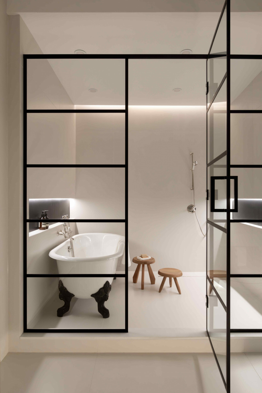 A cast Iron clawfoot tub in the basement ensuite bathroom