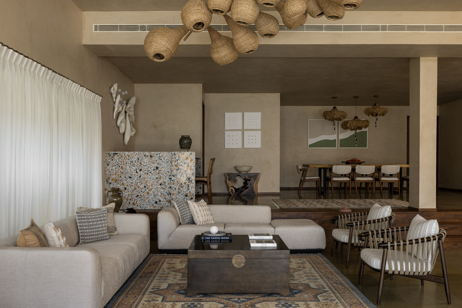 Exploring the tranquil details of this living room designed by Amrita Thomas in Chennai, India