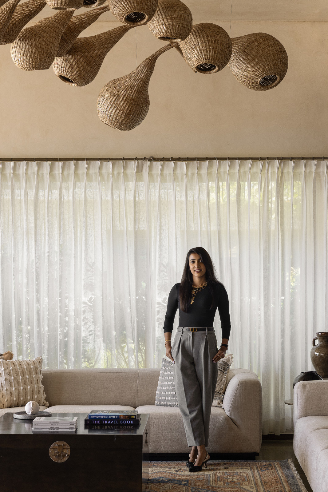 Exploring the tranquil details of this living room designed by Amrita Thomas in Chennai, India