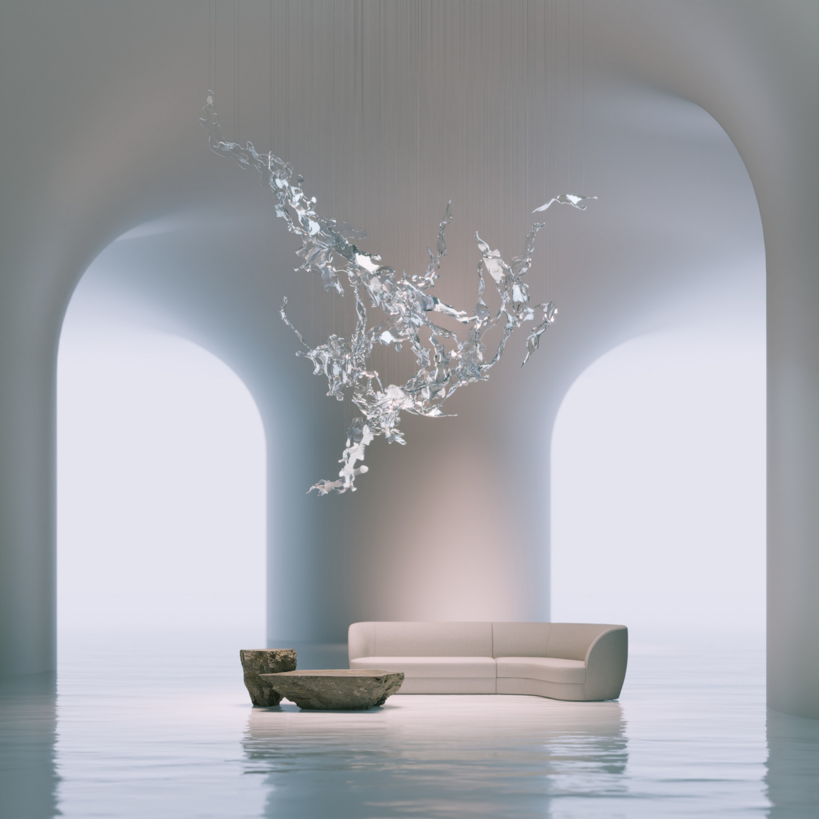 Martin Gallo’s Splash transforms fleeting water moments into luminous glass sculpture for Lasvit’s Euroluce 2025 showcase