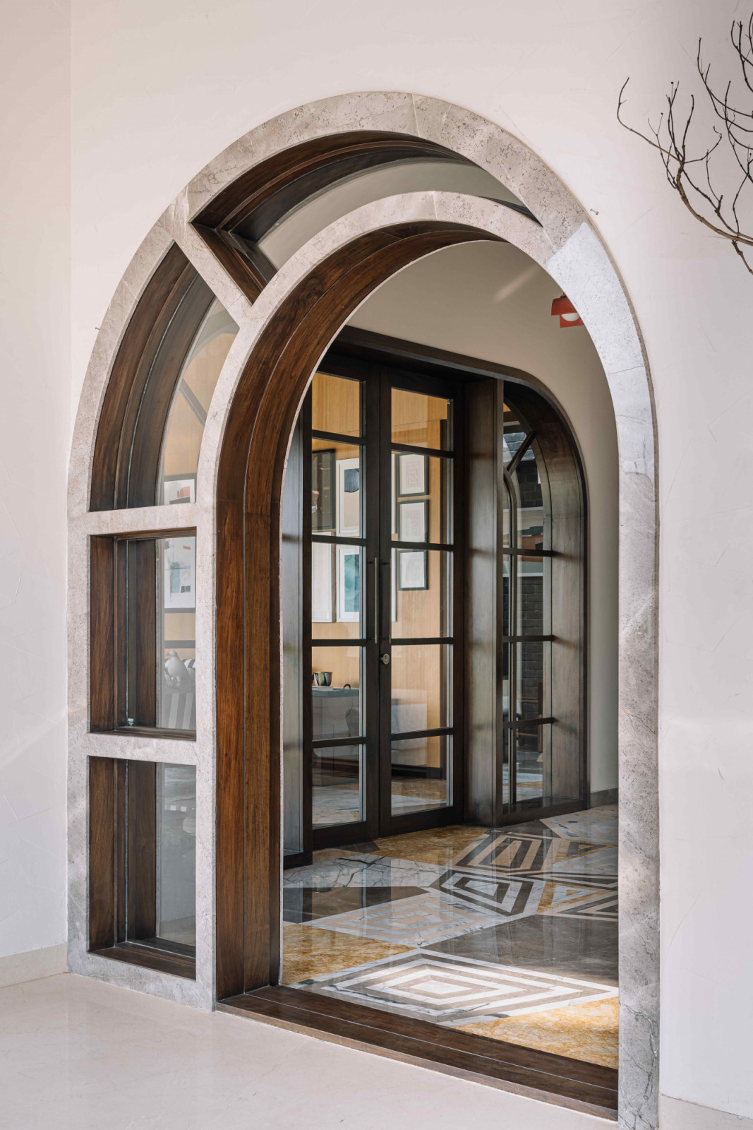Sweeping archways echo the Mediterranean architecture