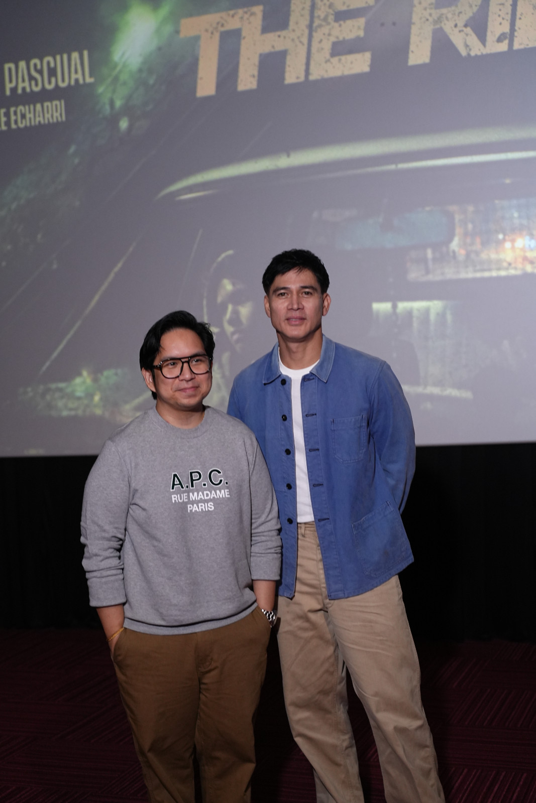 Thop Nazareno and Piolo Pascual at the advance screening of ‘The Ride’ (Photo: Cornerstone Studios)