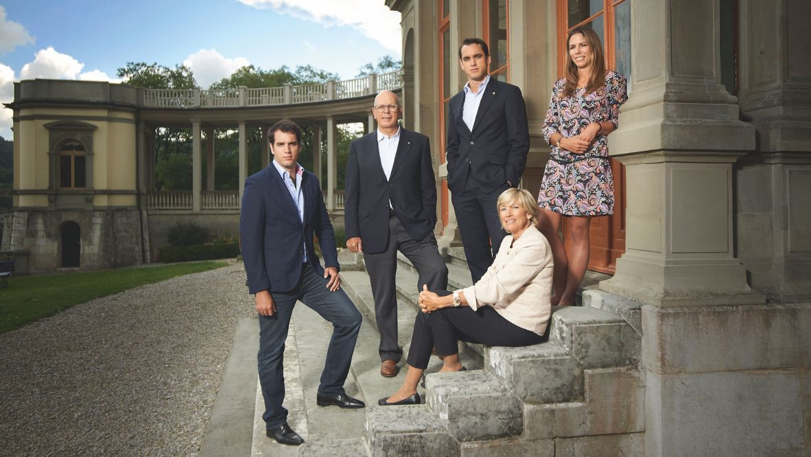 The Meylan family, owners of H. Moser & Cie.