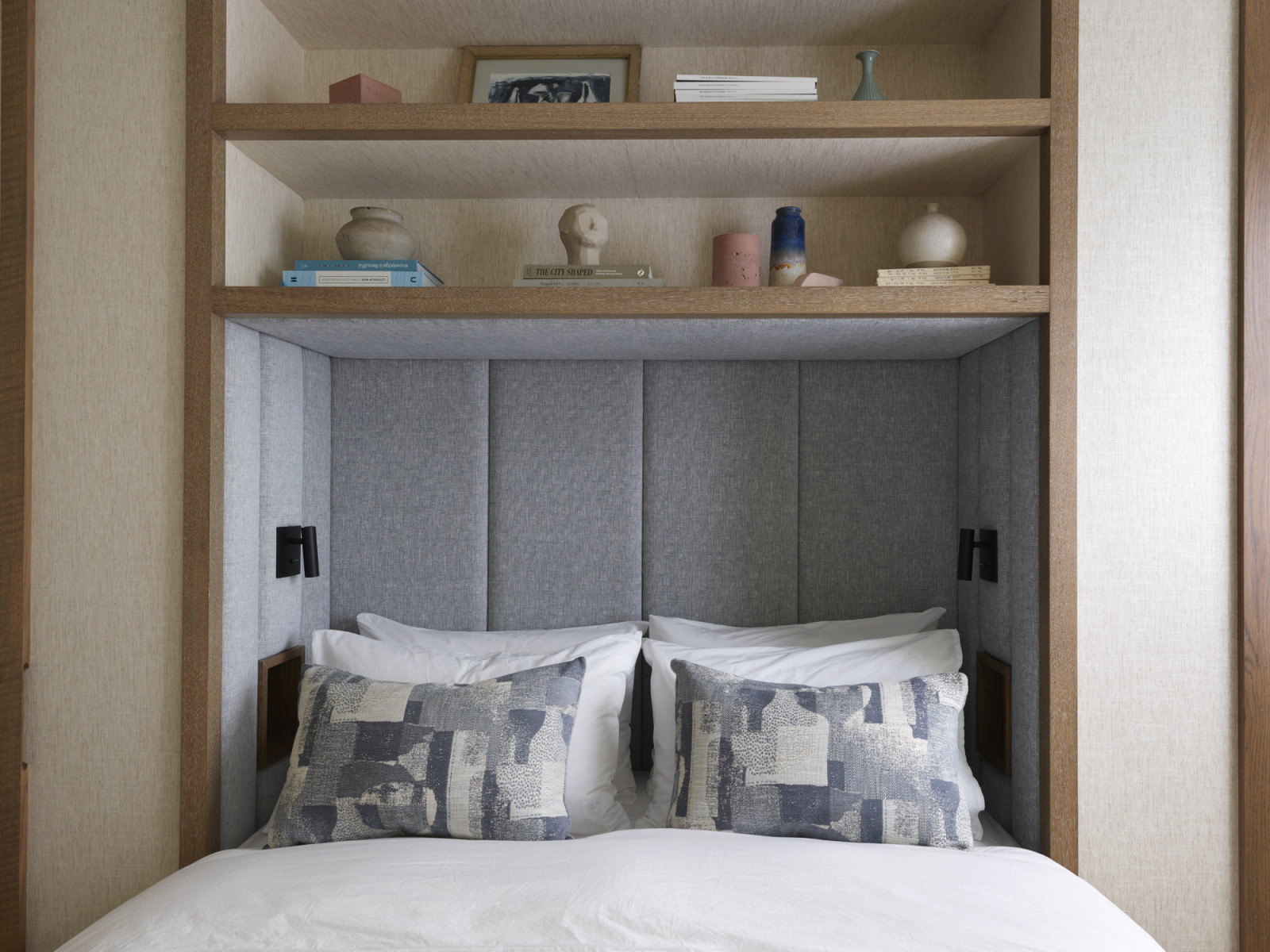 The bedroom of a Kensington, London home designed by Boundary Space