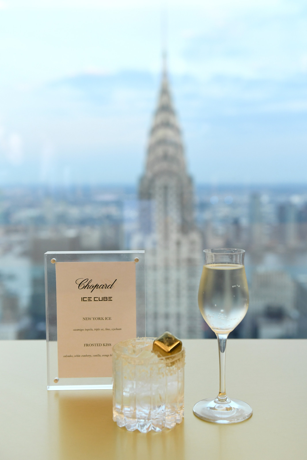 NEW YORK, NEW YORK - SEPTEMBER 14: A view of custom cocktails during the Chopard Ice Cube Party at The Centurion on September 14, 2025 in New York City (photo by Noam Galai/Getty Images for Chopard)