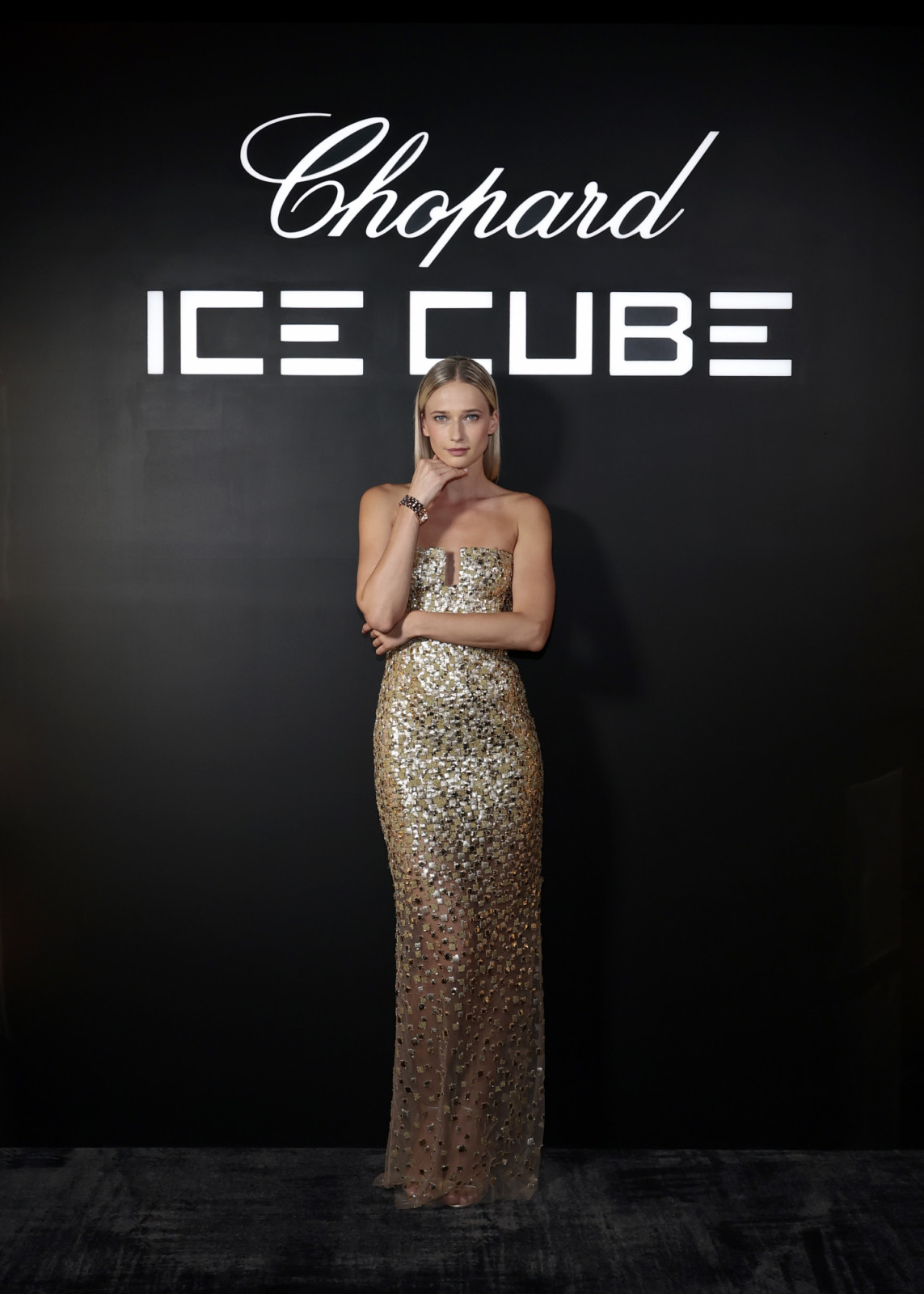 NEW YORK, NEW YORK - SEPTEMBER 14: A model poses wearing Chopard during attends the Chopard Ice Cube Party at The Centurion on September 14, 2025 in New York City (photo by Dimitrios Kambouris/Getty Images for Chopard)