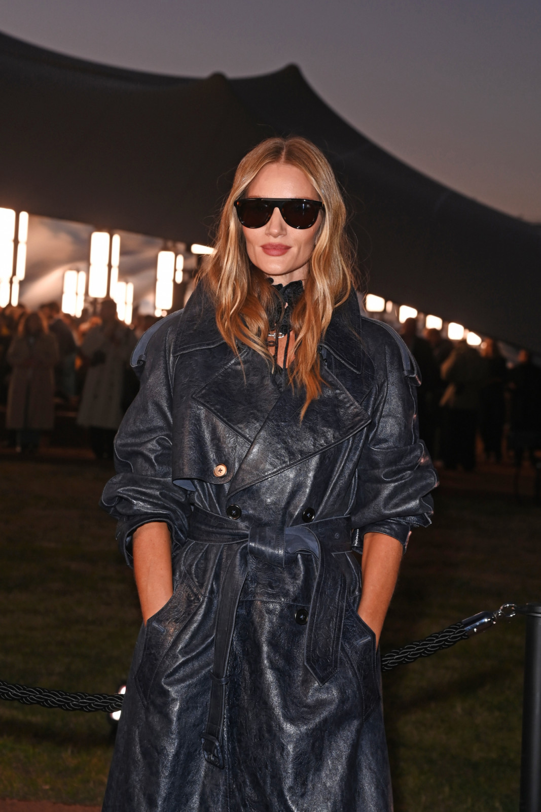 LONDON, ENGLAND - SEPTEMBER 22: Rosie Huntington-Whiteley arrives at the Burberry Summer 2026 show during London Fashion Week on September 22, 2025 in London, England. 

Photo by Dave Benett