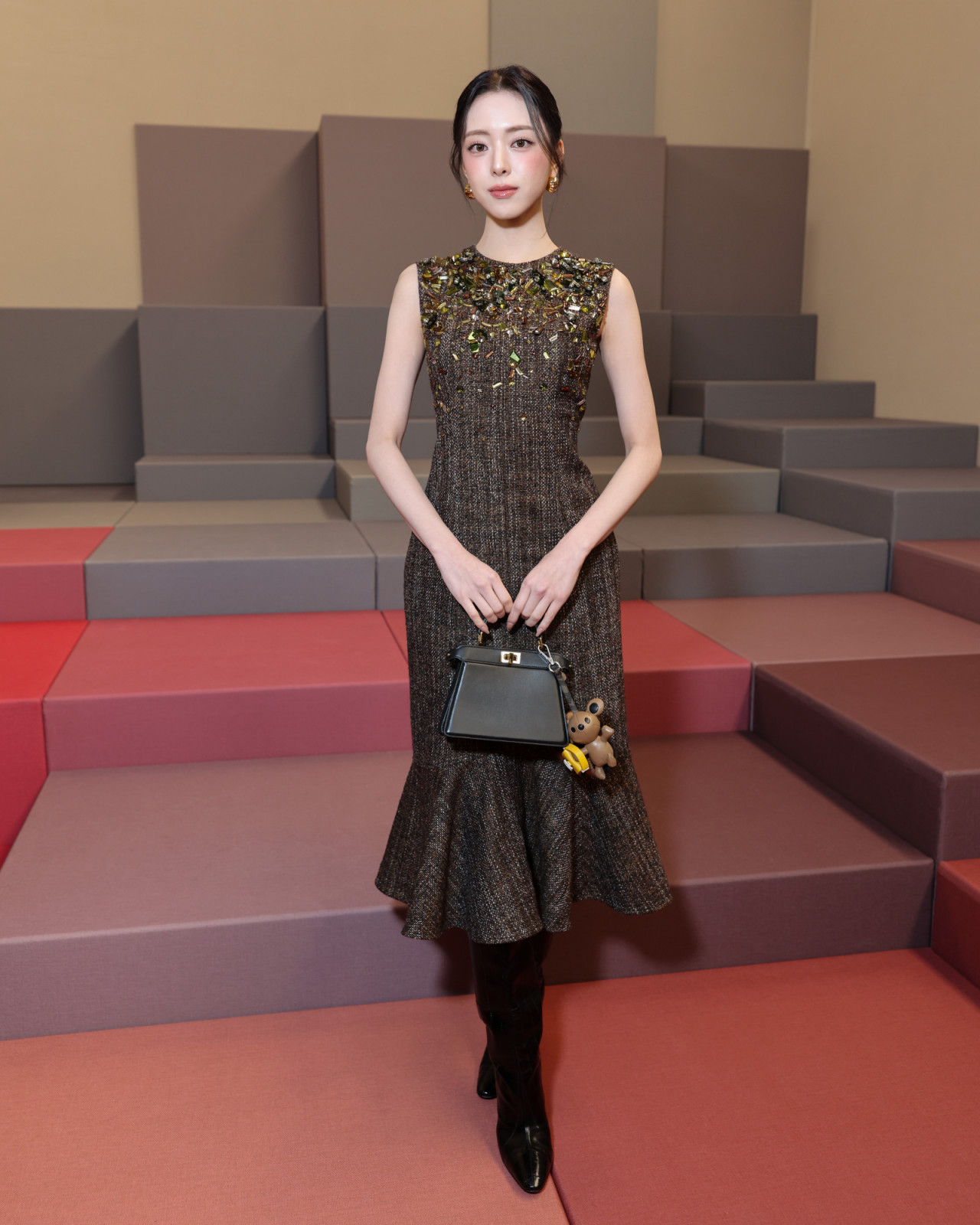 MILAN, ITALY - SEPTEMBER 24: Yuna is seen front row at the Fendi fashion show during Milan Fashion Week Womenswear Spring/Summer 2026 on September 24, 2025 in Milan, Italy (photo by Arnold Jerocki/Getty Images for Fendi)