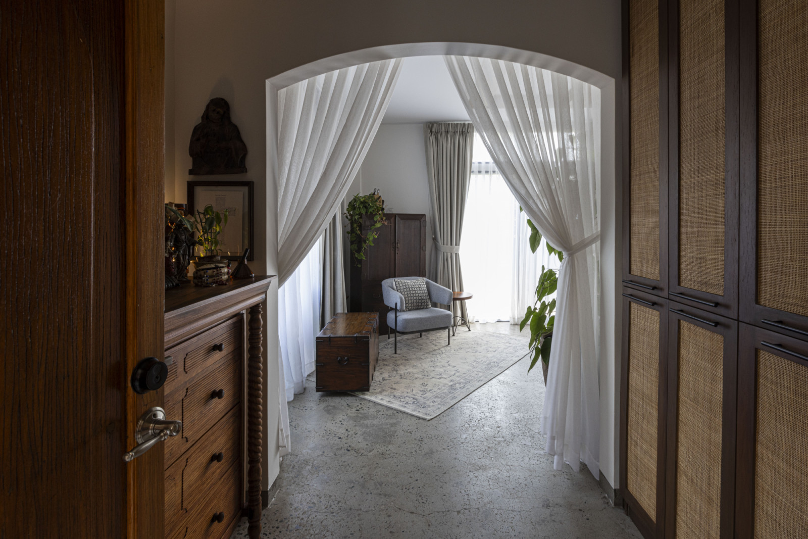 A glimpse of the private rooms in a verdant Laguna, Philippines family home designed by architect Miko Delos Reyes