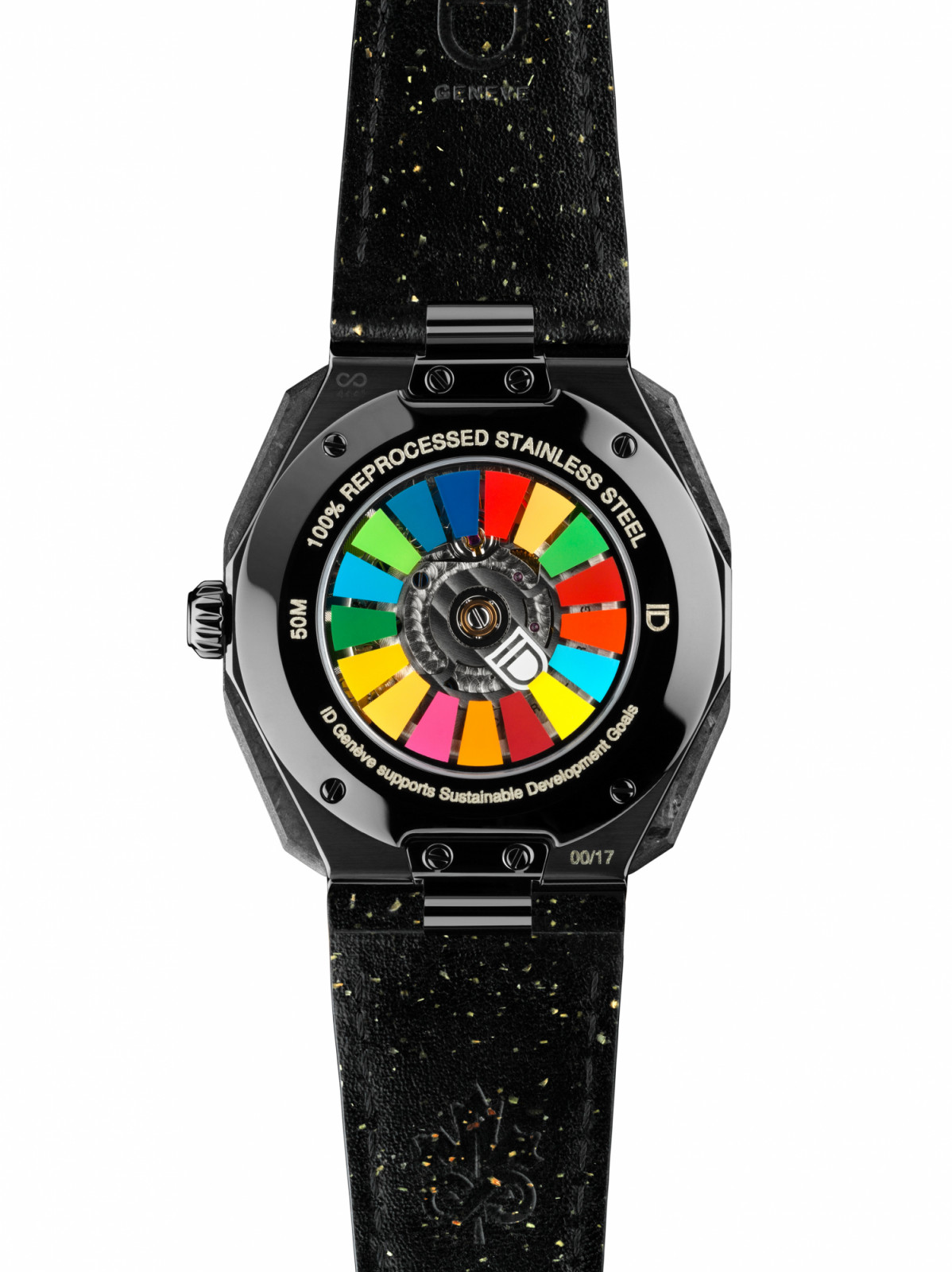 The numbered caseback of ID Genève SDG