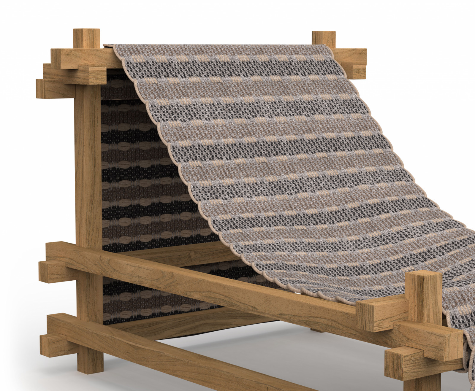 Close-up detail of the tactile material