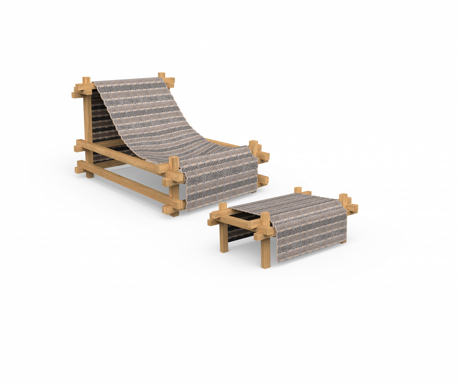 Chaise longue and ottoman from the collection