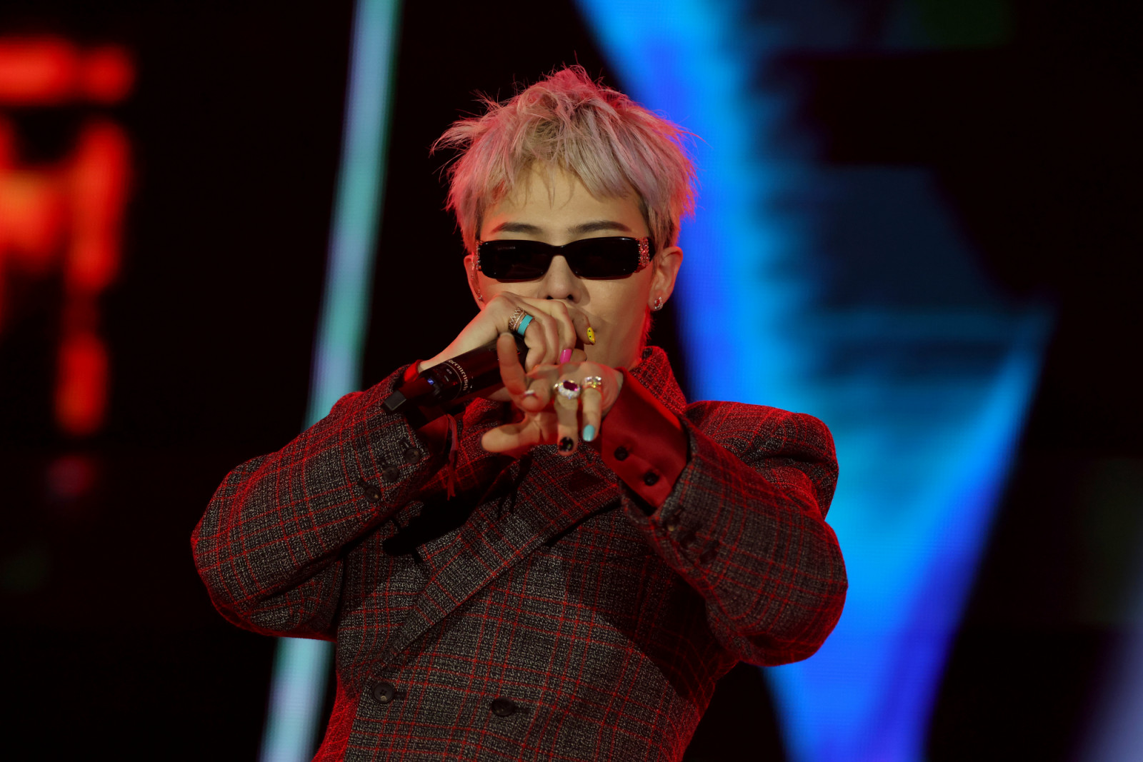INCHEON, SOUTH KOREA - MAY 04: Kwon Ji-Yong, also known as G-Dragon of K-pop group BIGBANG, performs on stage during the LIV Golf Korea Concert with Coupang Play at Jack Nicklaus GC Korea on May 04, 2025 in Incheon, South Korea. (Photo by Han Myung-Gu/WireImage)