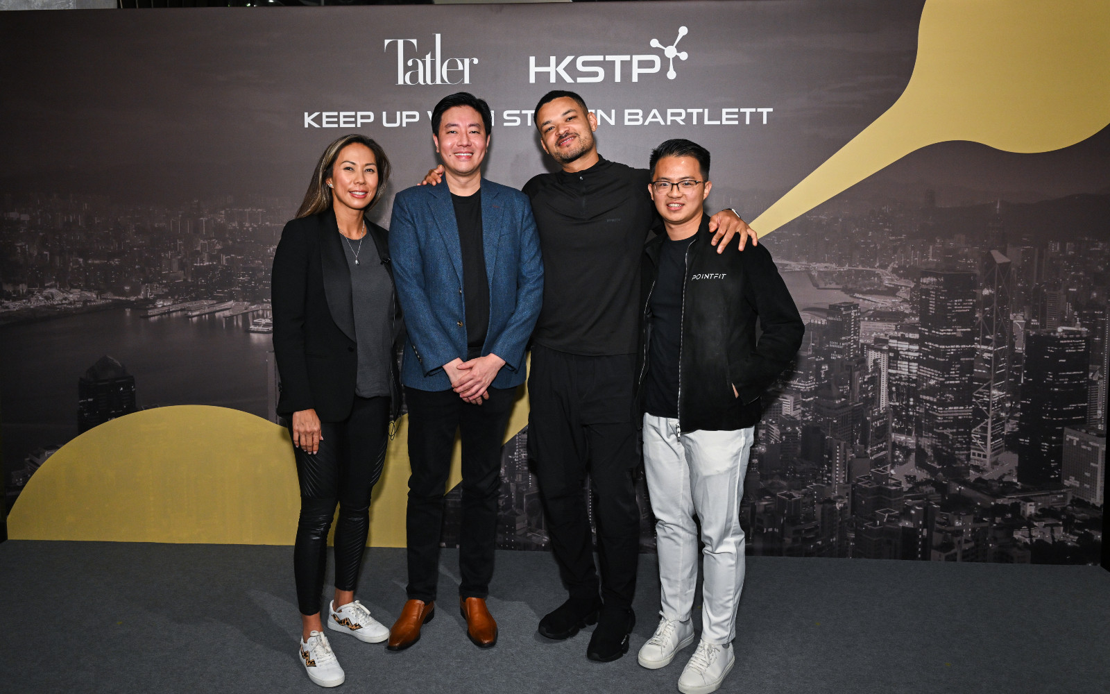 Lamunière, Lo, Bartlett and Oktavius pose for a group photo on stage (Photo: Tatler Hong Kong)