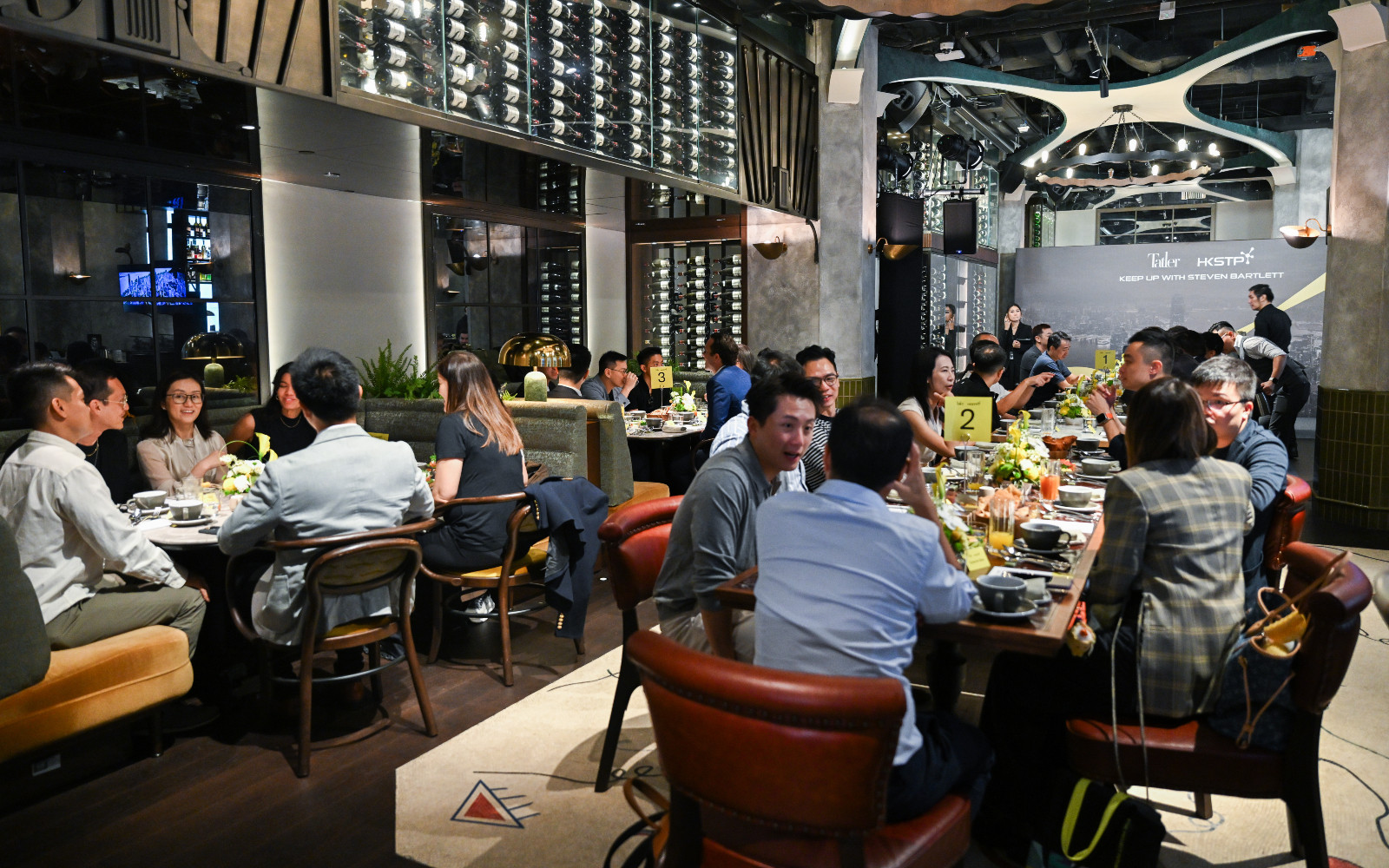 About 50 start-up founders, investors and industry leaders network before the main programme begins (Photo: Tatler Hong Kong)