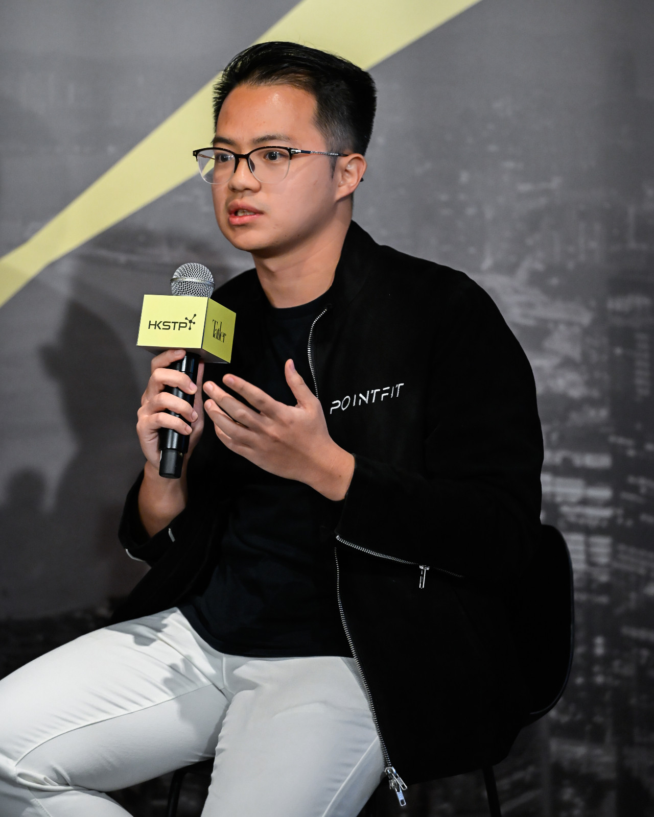Oktavius talks about his goal to make biomarker analysis more accessible to a broader population (Photo: Tatler Hong Kong)