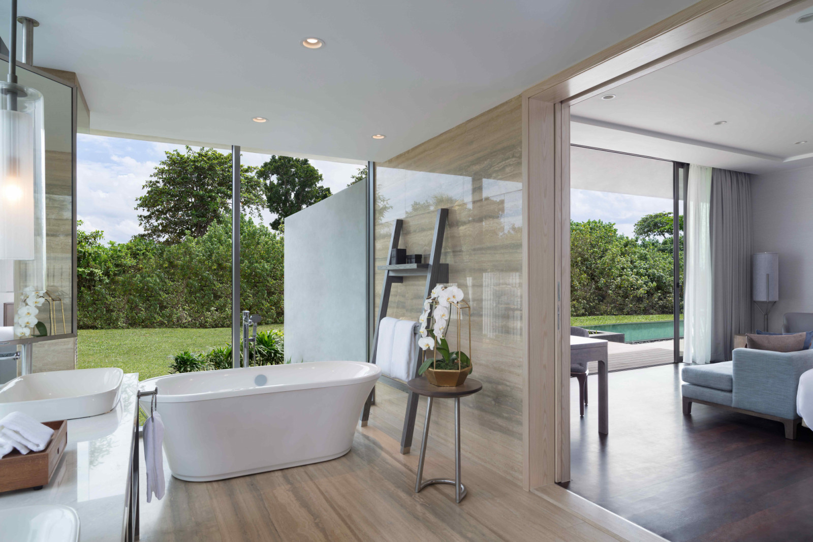 Seamless flow from the private bedrooms to the adjacent ensuite bathrooms