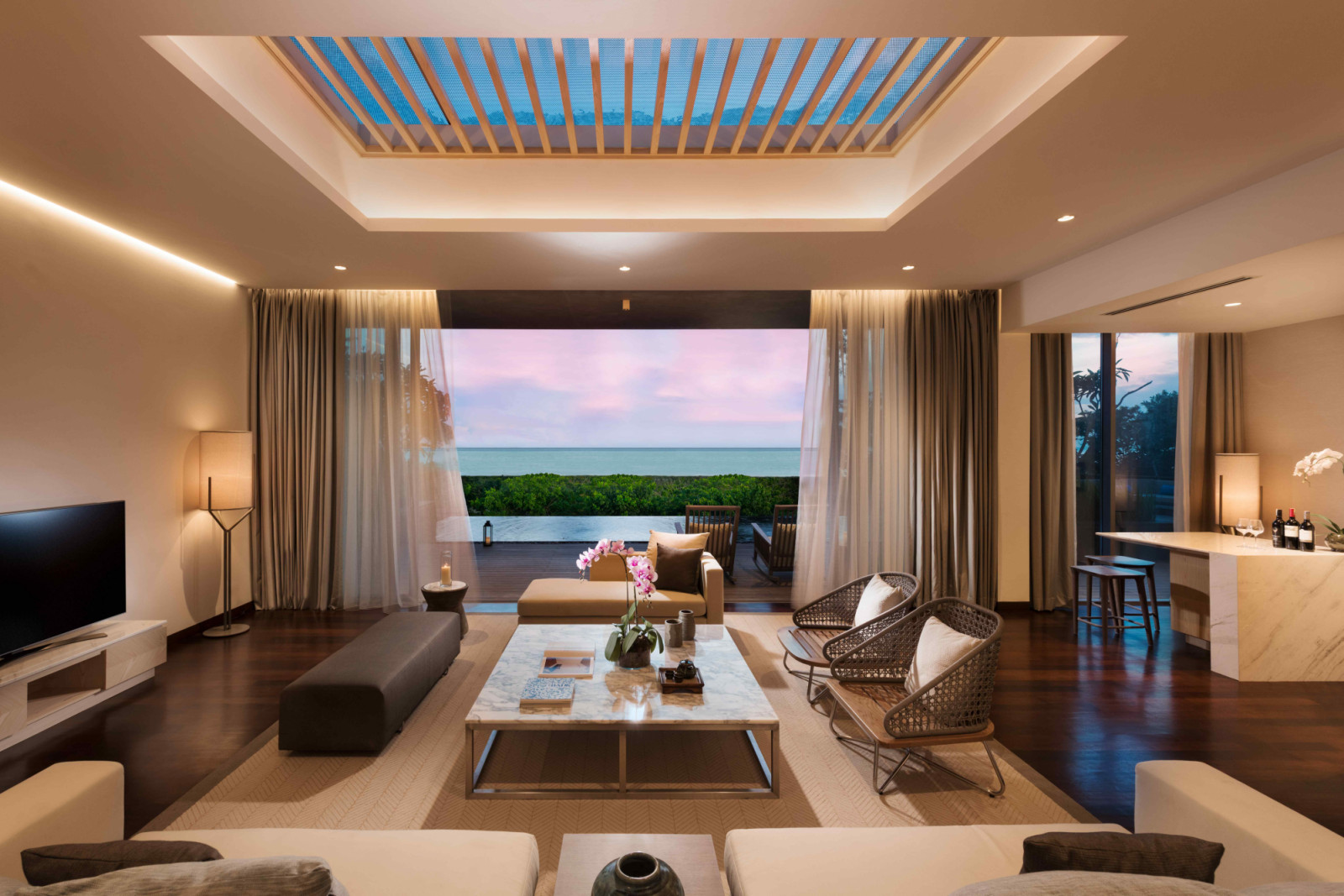 sustainability features such as rainwater recycling, underground fibre optics, and energy-efficient appliances are also discreetly incorporated