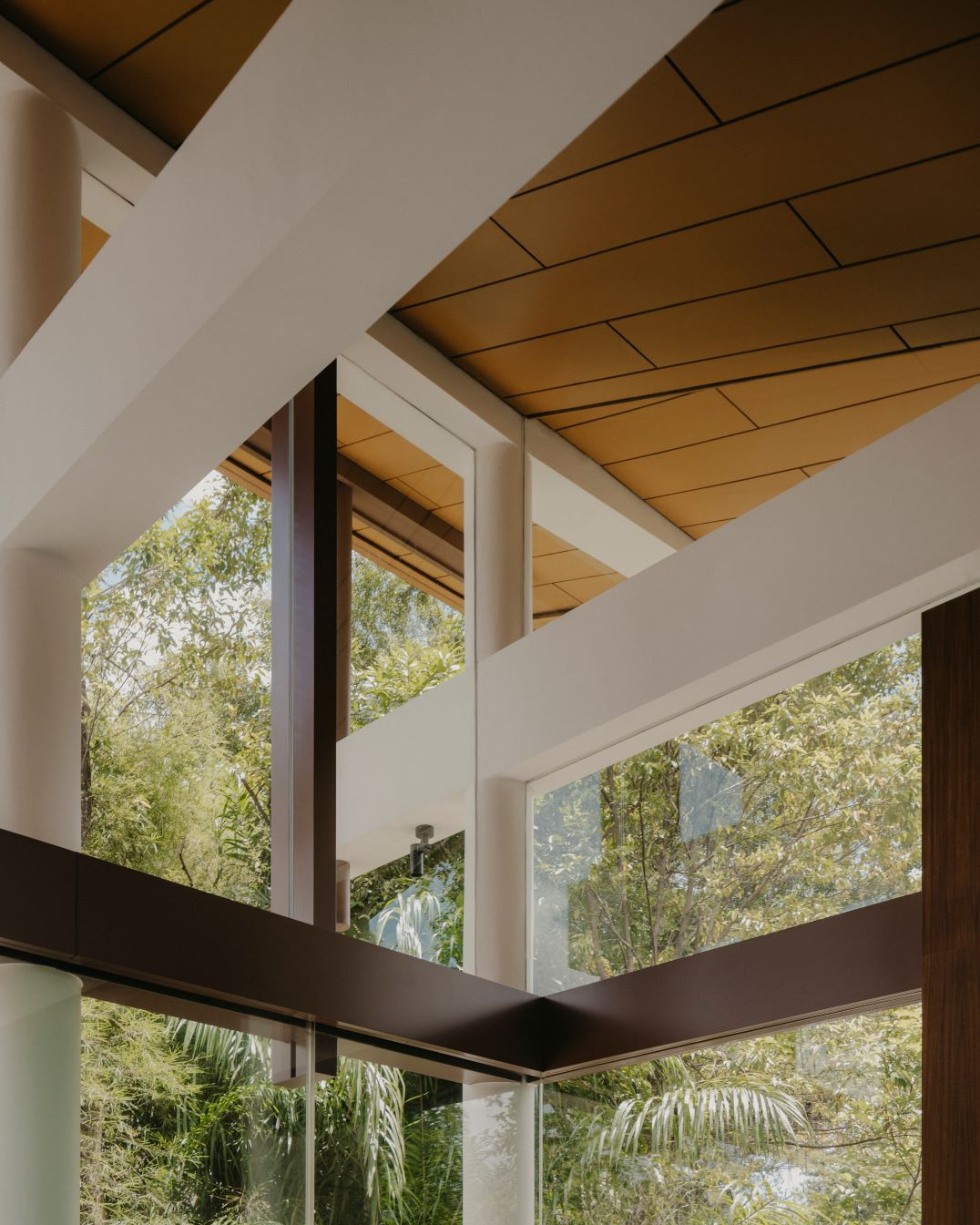 Details of the exposed roof structure of the Good Class Bungalow