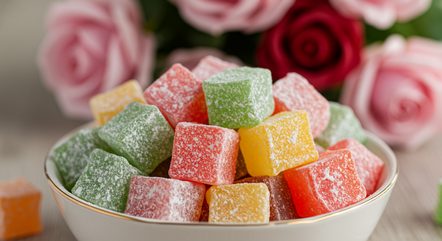 Turkish delight are flavoured with the subtle notes of rose petals (Image: AI Generated)