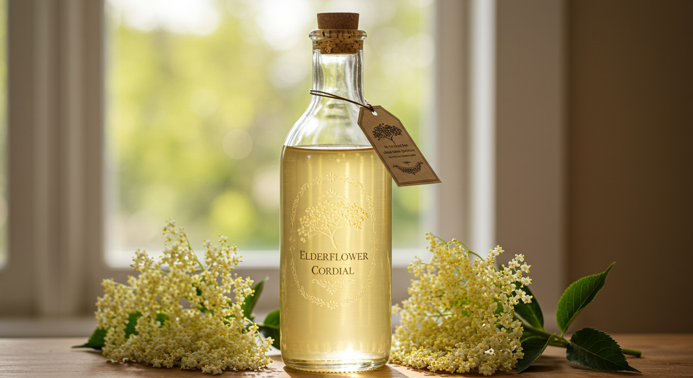 Elderflower cordial (AI Generated image