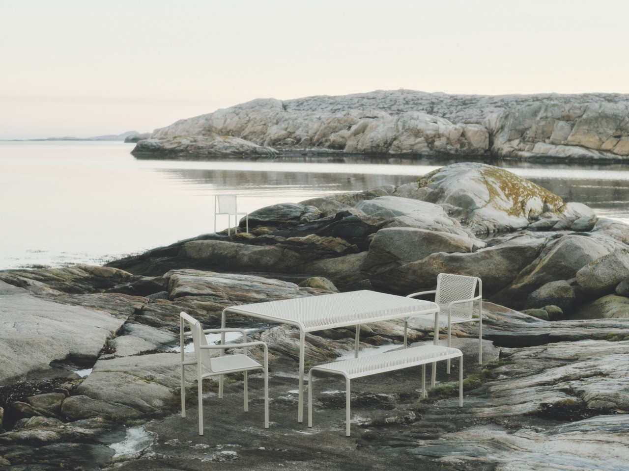 The Dapple collection is Ferm Living’s first complete outdoor dining set