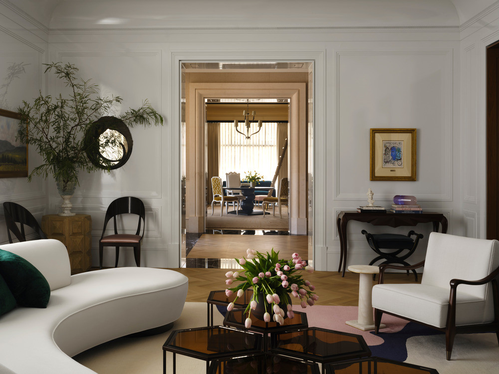 Each space maintains distinct character yet connects through visual cues and aligned geometries