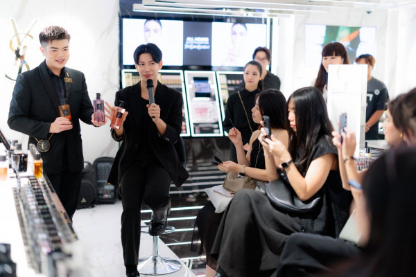 The private event was held at the YSL Beauté boutique in Raffles City