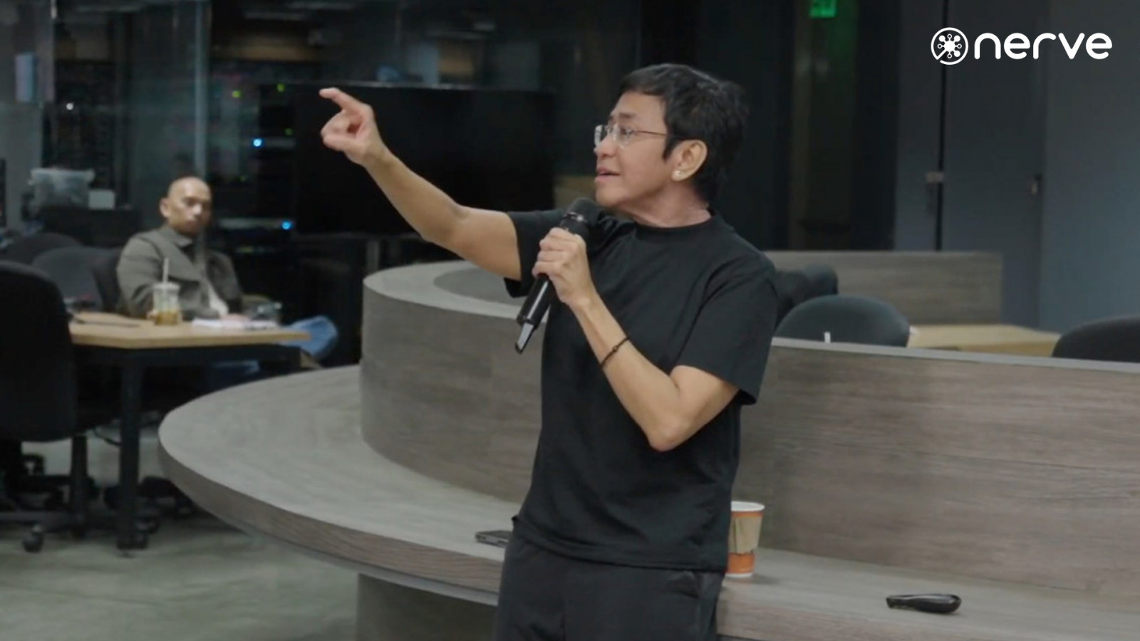 Maria Ressa speaks before academics, business leaders and civil society at Rappler’s Decoding AI Myths masterclass (Photo: The Nerve)